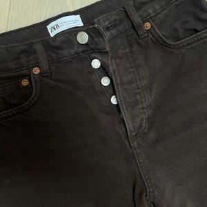 Dark Brown Jeans - Zara
